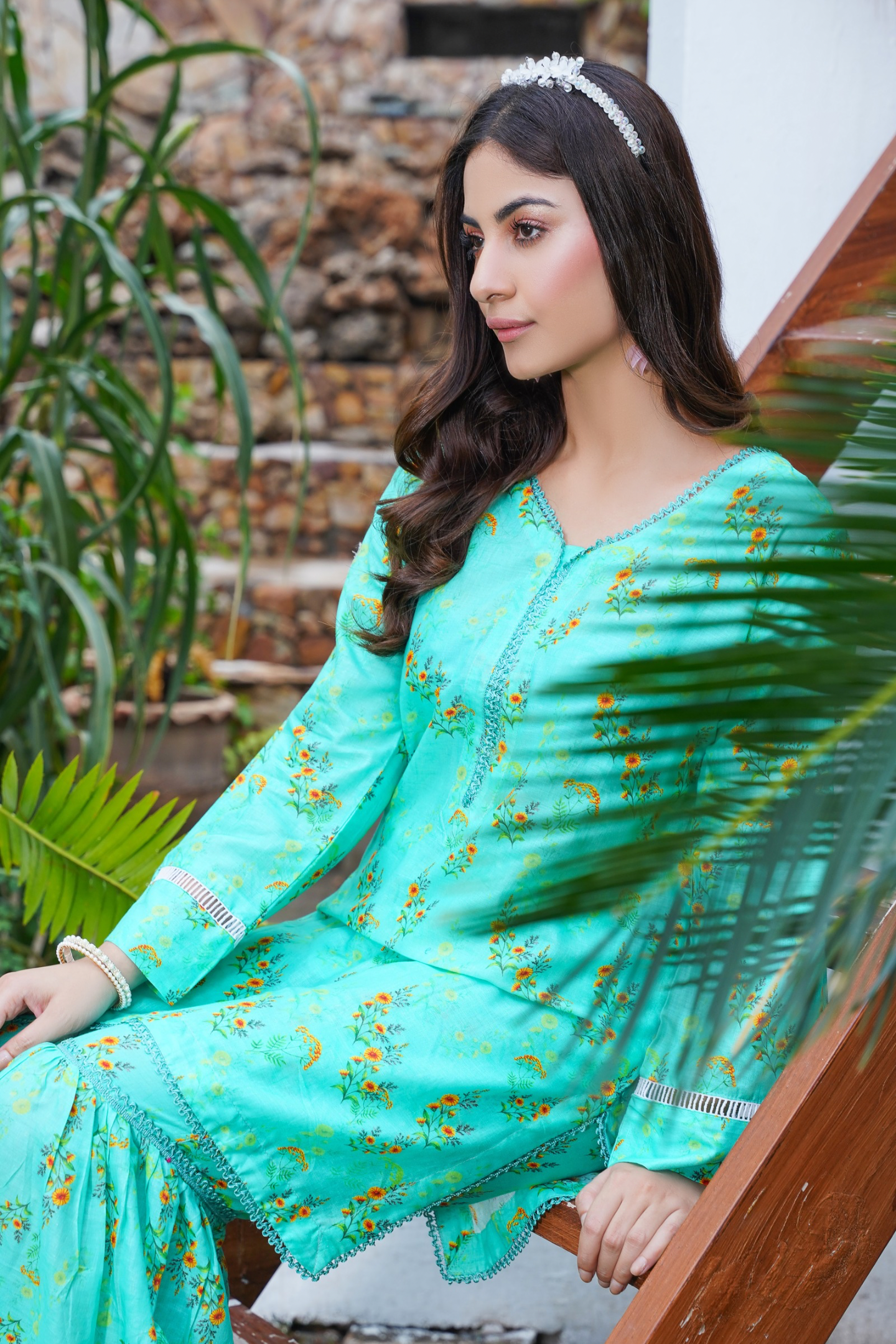 Firoza- Cambric Ghrara 2 Piece with Shirt