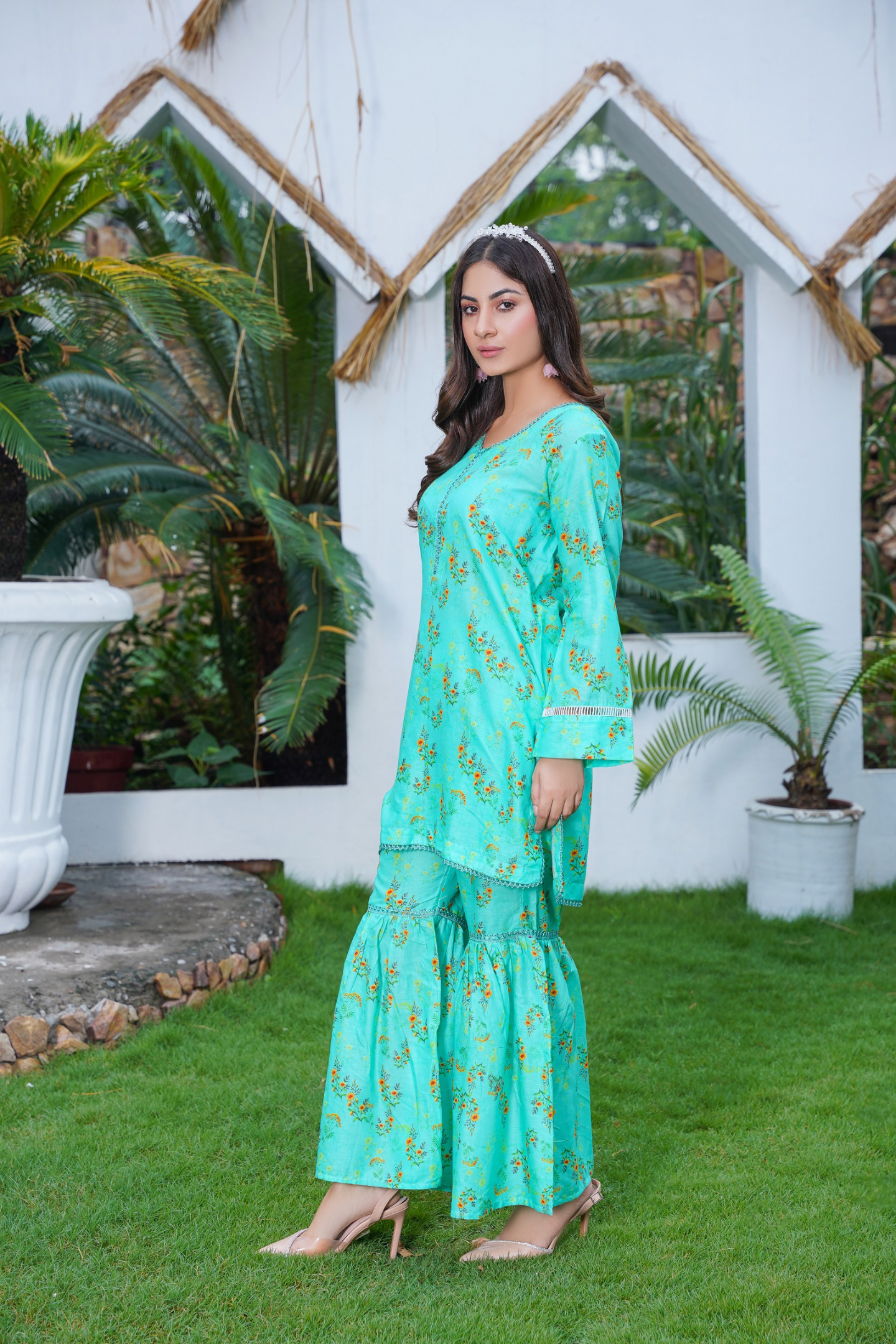 Firoza- Cambric Ghrara 2 Piece with Shirt