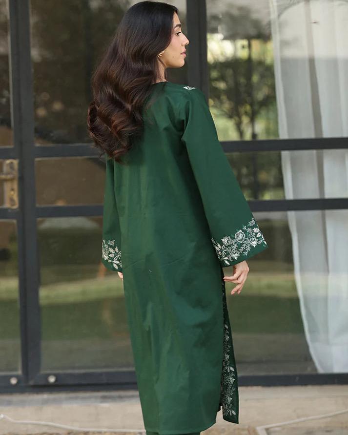 Agha Noor - Embroidered Long Shirt 2pc