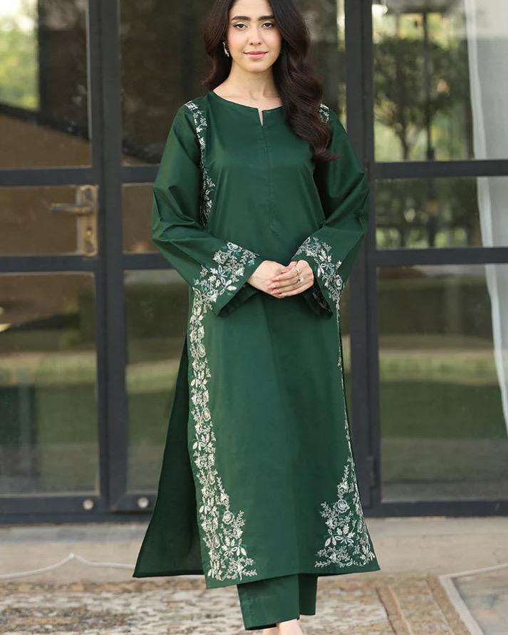 Agha Noor - Embroidered Long Shirt 2pc