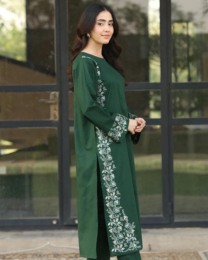 Agha Noor - Embroidered Long Shirt 2pc